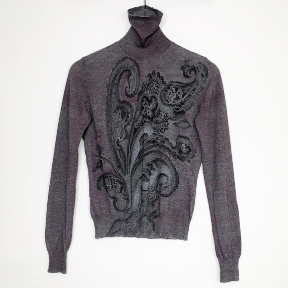 Etro Milano turtle neck floral print sweater - Picture 6 of 10
